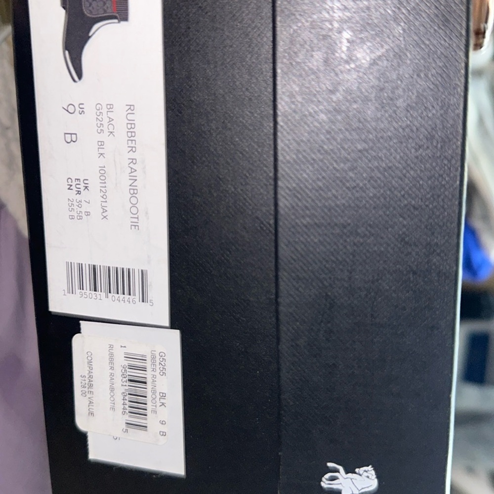 Coach Rainbootie , Size Us 9 , Black/ Red